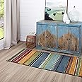 Mohawk Home Rainbow Stripe 2' x 5' Area Rug - Multicolor - Perfect for Living Room, Dining Room, Office