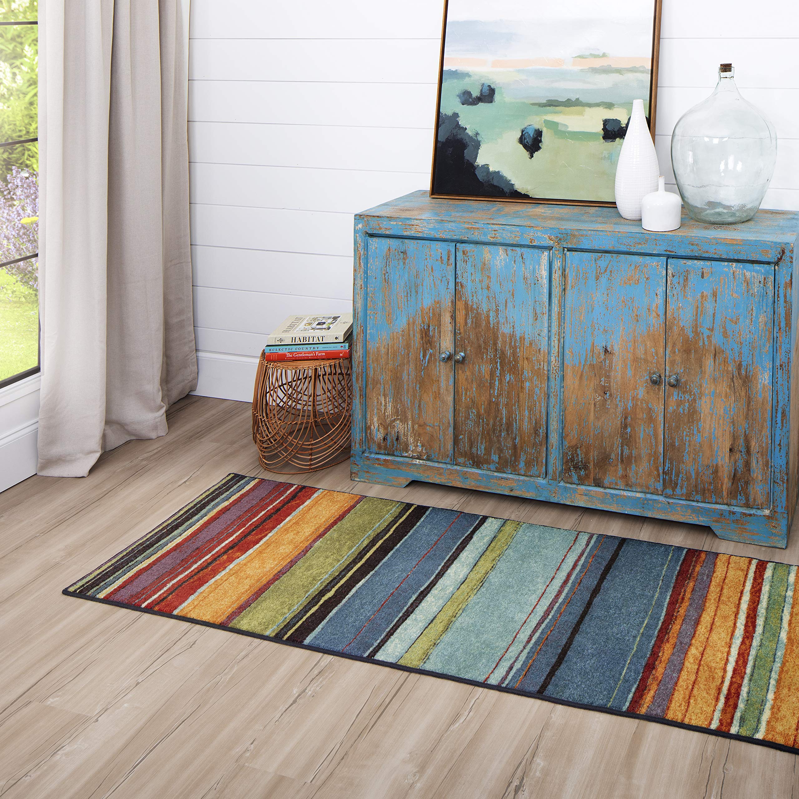 Mohawk Home New Wave Rainbow Stripe Runner Area Rug, 2'x8', Multi Buy