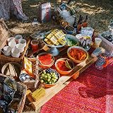 Talking Tables Red Boho Outdoor Rug 120x180cm Waterproof Plastic Mat view 2
