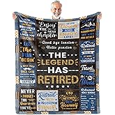 Wyhcxl Retirement Gifts for Men, Retirement Gifts, Retired Gift for Man, Coworker Leaving Farewell Going Away Gift for Coworkers Friends, Best Gift for Retired Man 2026 Blanket 60"X 50"