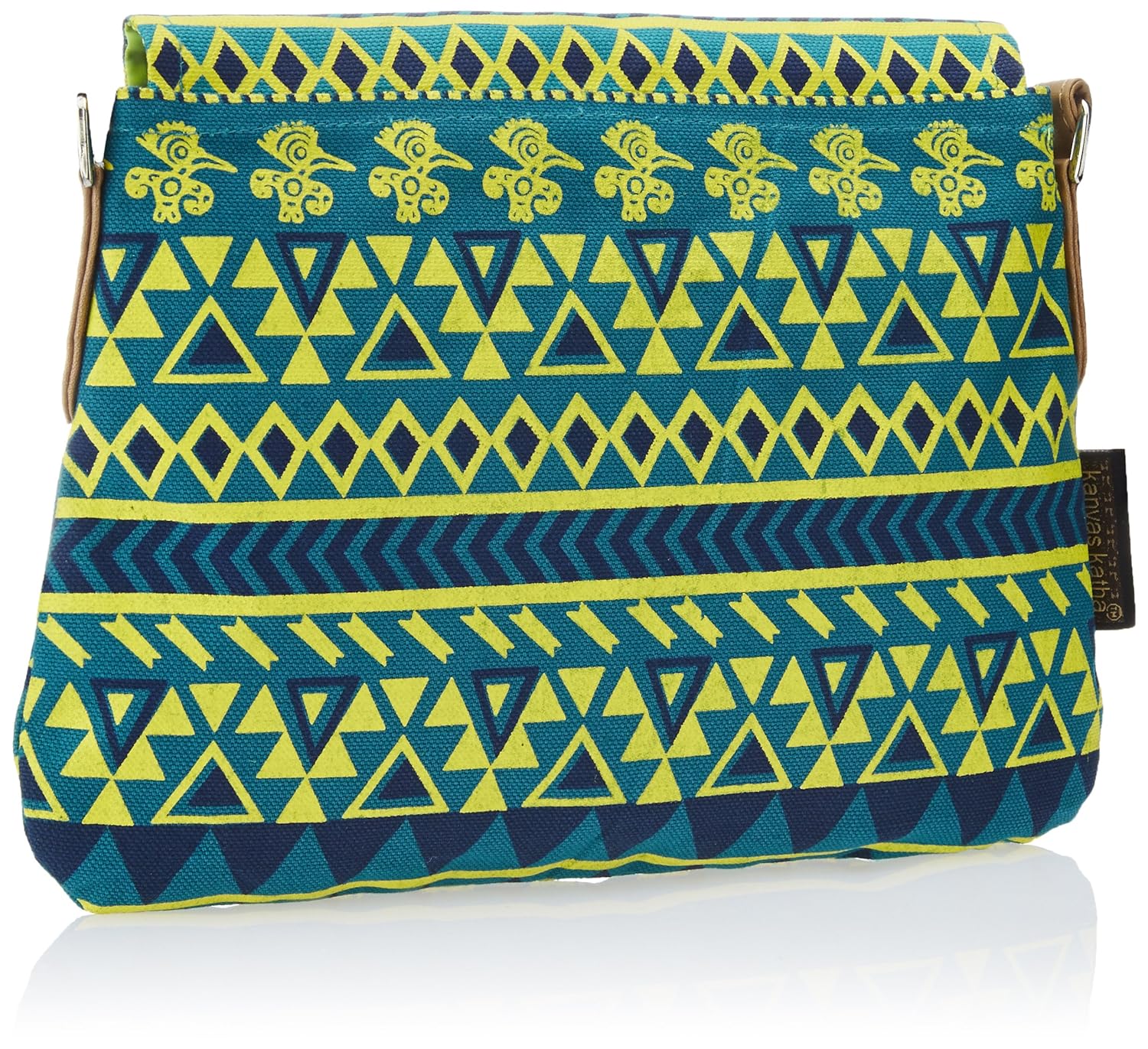kanvas katha women's sling bag (aqua) (kkpus002aq)