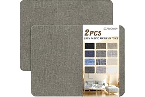 Fine Linen Repair Patches, Self-Adhesive Fabric Patches, 8x11 inch 2 PCS, Multi Color, For Linen Sofa and Clothes Repair (Cre