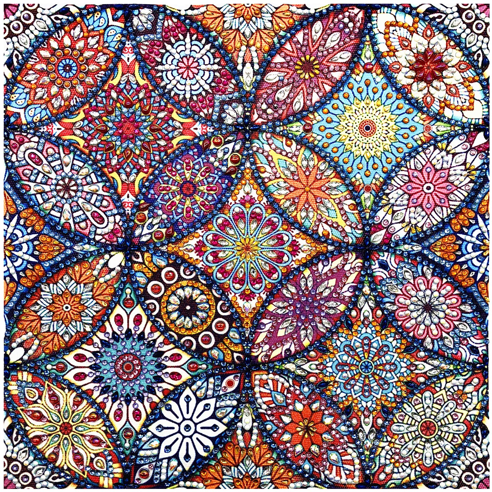 VETPW DIY 5D Mandala Diamond Art Painting Kit, Special Shaped DIY Diamond Rhinestone Painting Embroidery Pictures Cross Stitch Craft Arts for Home Wall Decor (30x30CM)