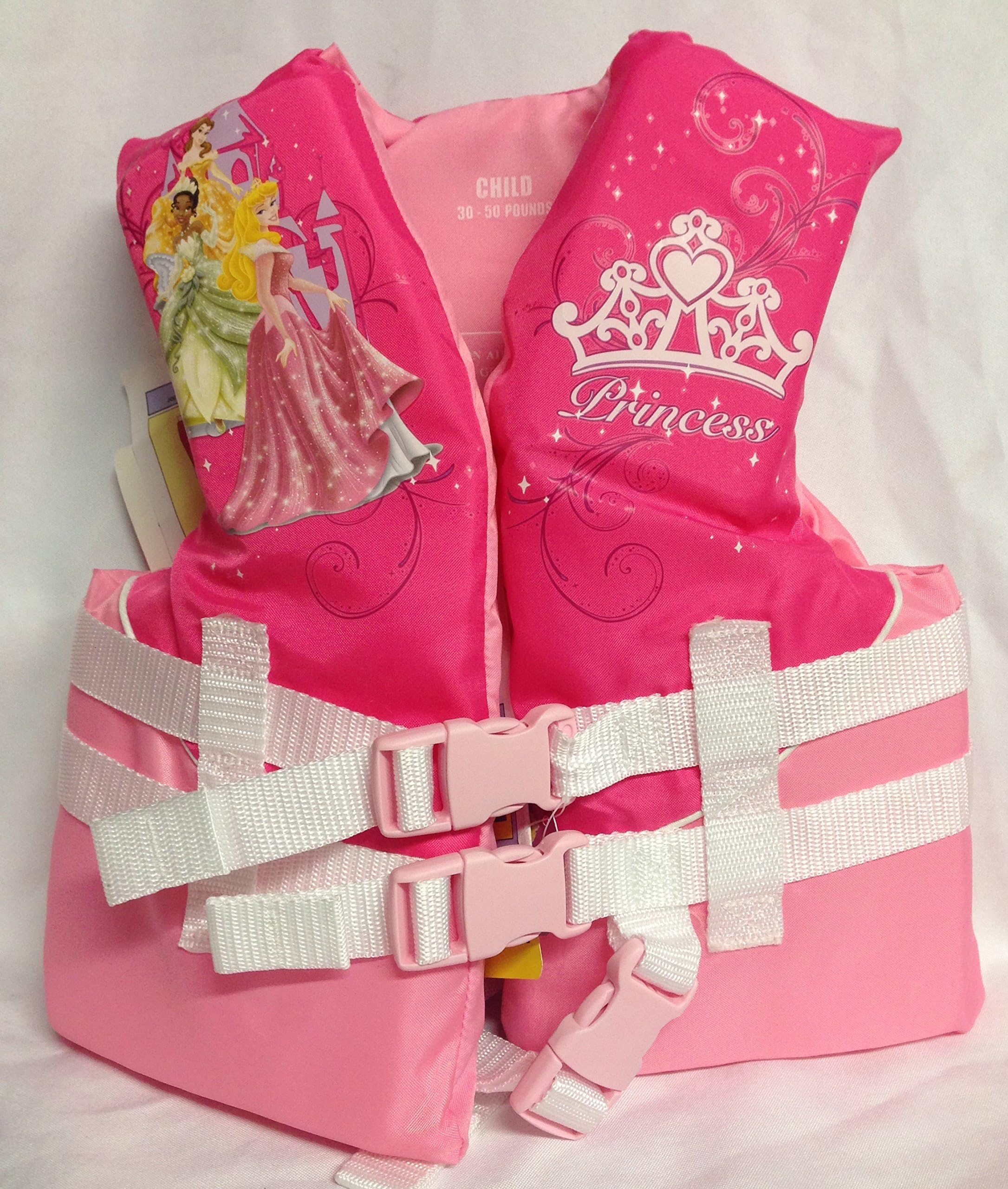 Disney Princess Child Life Vest 30-50lbs 3 Buckle Adjustable Closure by Exxel