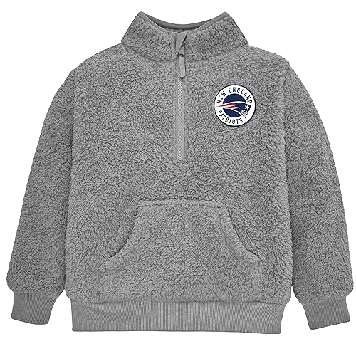 Gerber NFL Toddler Boys' 1/4 Zip Sherpa Pull-Over, New England Patriots, 4T Team Color