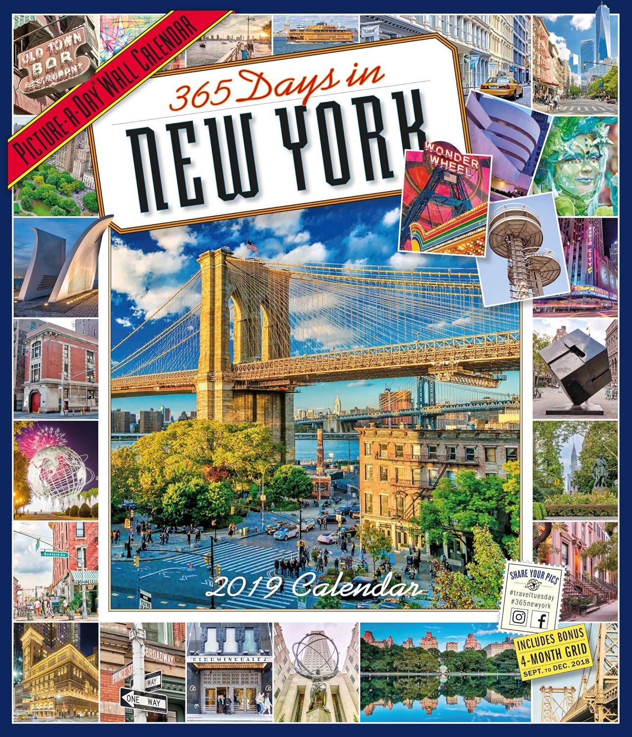 365 Days in New York Picture-A-Day Wall Calendar 2019 [12" x 14" Inches]