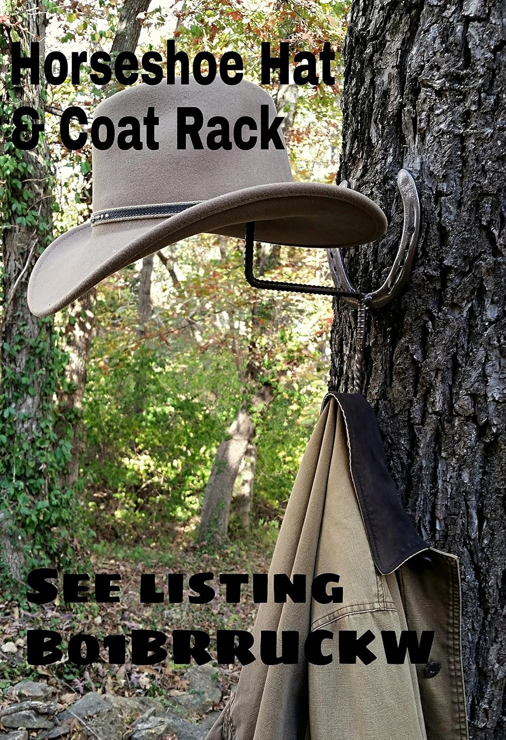 western hat racks on Amazon Com Horseshoe Cowboy Hat Rack Blacksmith Made Real Horseshoes Worn By Horses Handmade