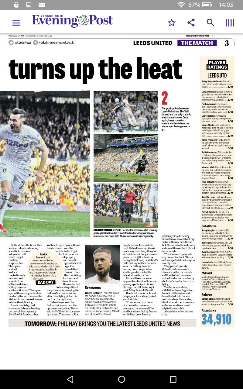 The Yorkshire Evening Post Newspaper Appstore for Android