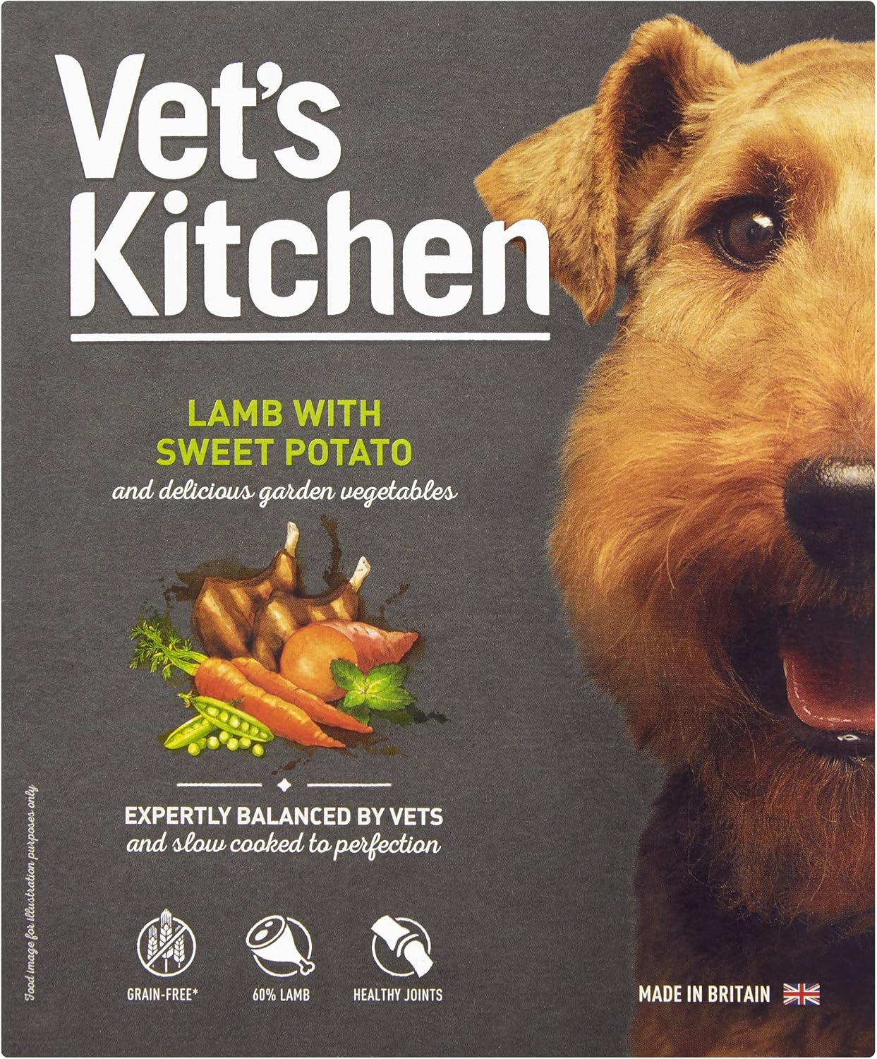 Vet's Kitchen Wet Dog Food Grain Free Lamb with Sweet Potato, 10 x 395g, clear, 3.95 kg (Pack of 1)