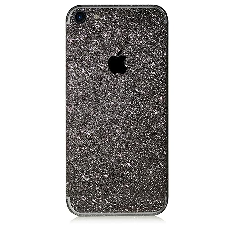 Arktis iPhone 7 Diamond Skin Glitzerfolie Schutzfolie - Schwarz