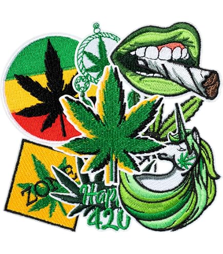 Marjuana Weed Pot Leaf Hppe Bker Stoner Smoker Ho… - Gem