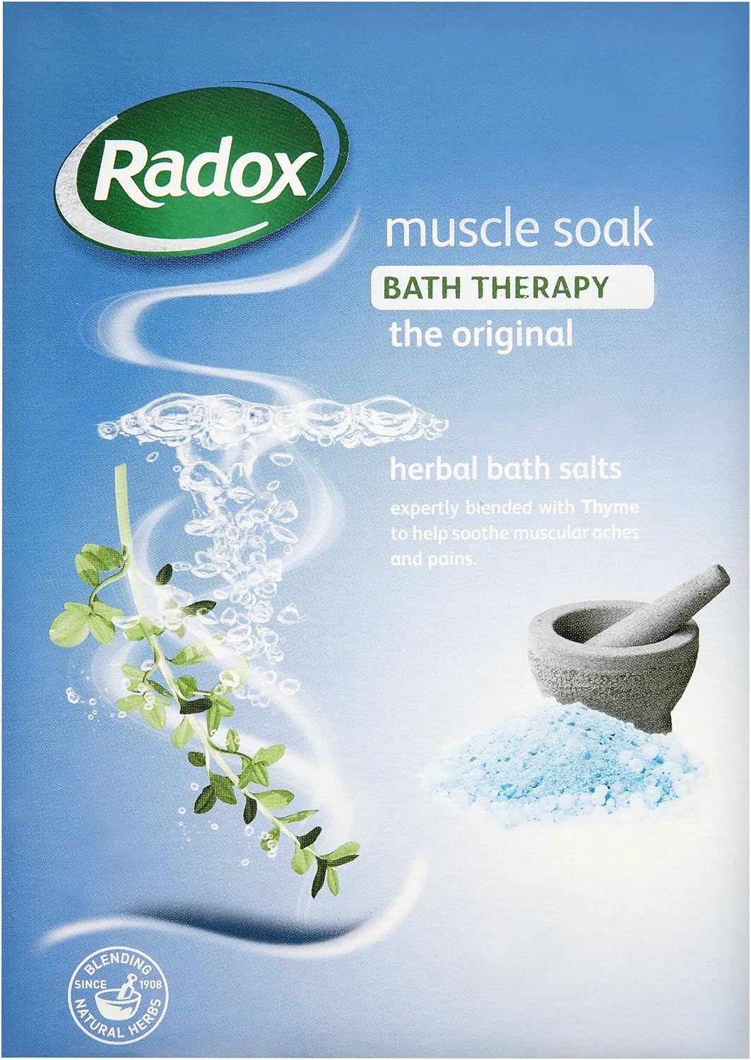 Radox Bath Therapy 400g Muscle Soak Herbal Bath Salts - Pack of 6, Red, 400 g (Pack of 6)