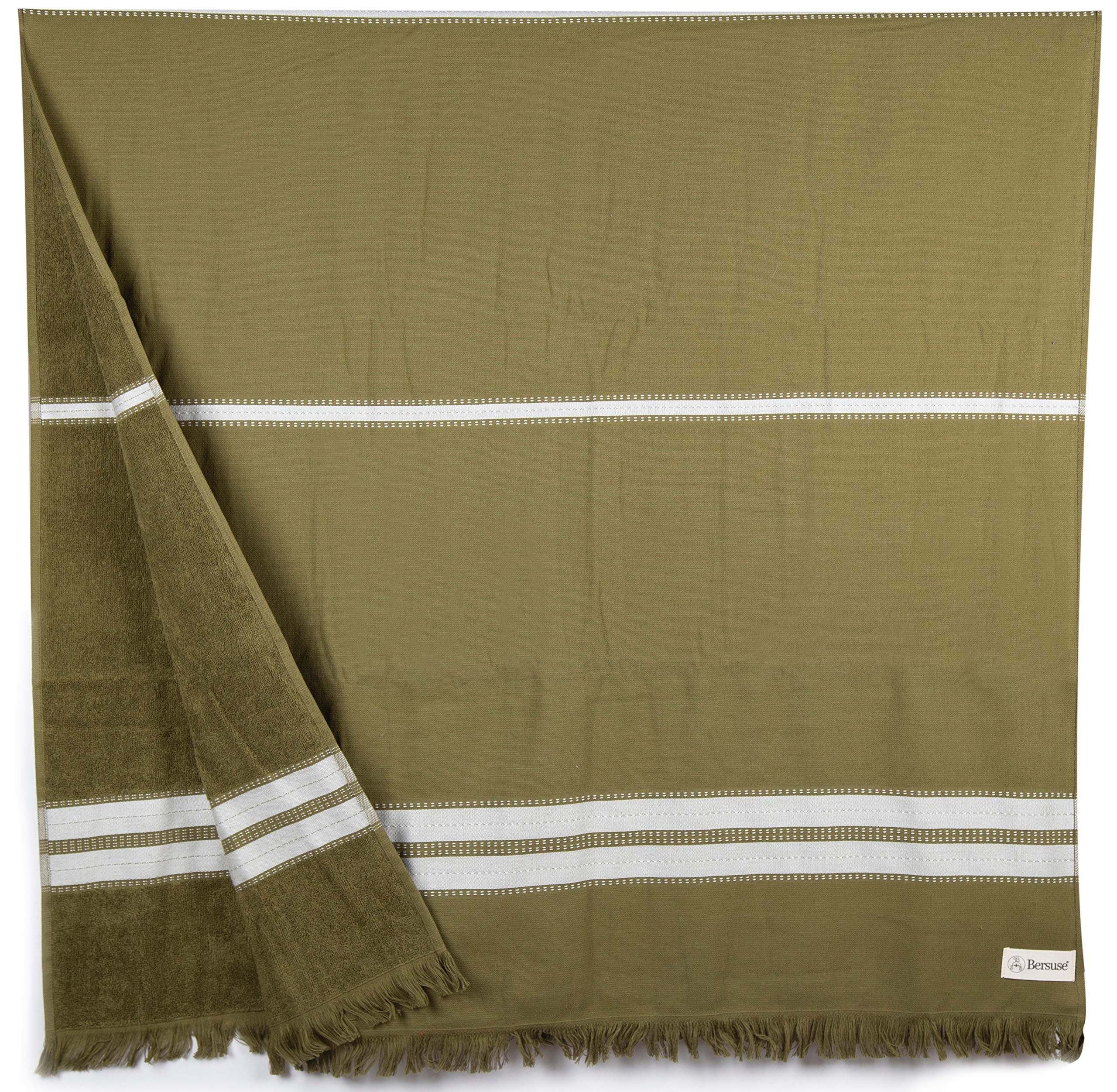 Bersuse 100% Cotton - Cascais Turkish Towel - Khaki