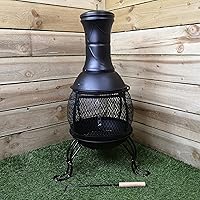  Gartenkamin Redwood XXL schwarz Garden Oven 