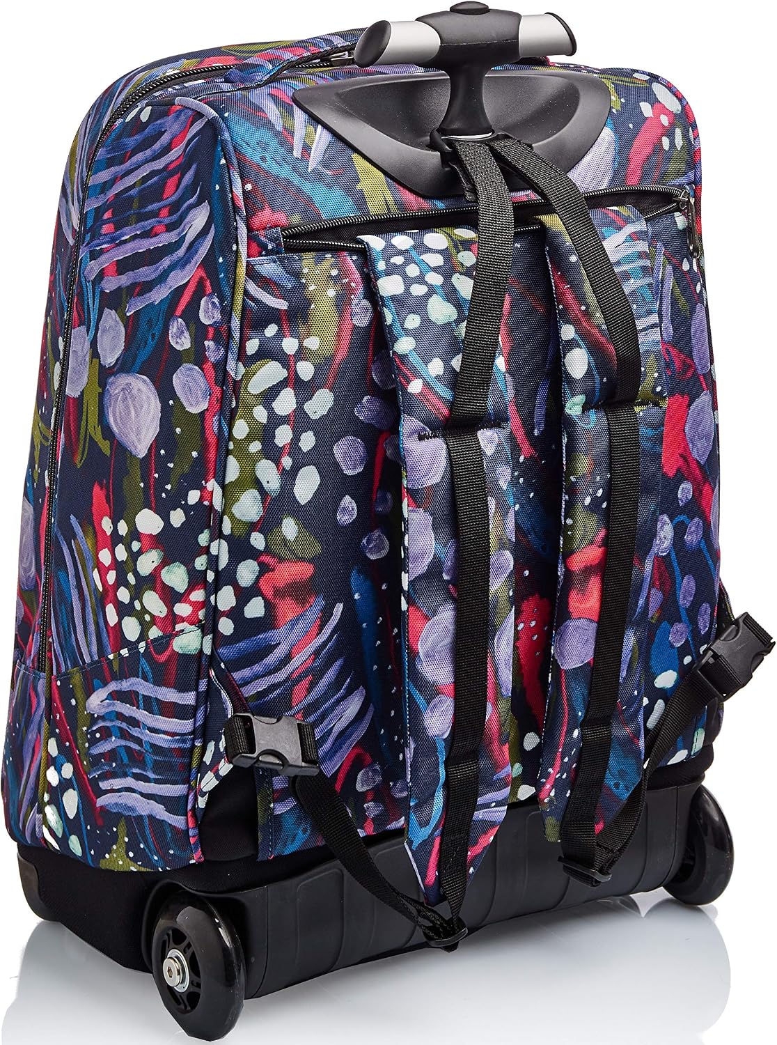 Invicta Rolling backpack, ABSTRACT JUNGLE, Wheeled Book Bag, 2 in 1, Backpack + Trolley, Eco-Friendly, for Teen Girls&Boys - Image 5