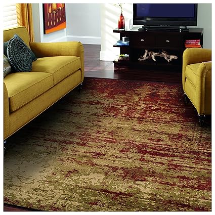 Superior Modern Afton Acid Wash Collection Area Rug 10mm Pile Height With Jute Backing Vintage Distressed Design Anti Static Water Repellent Rugs