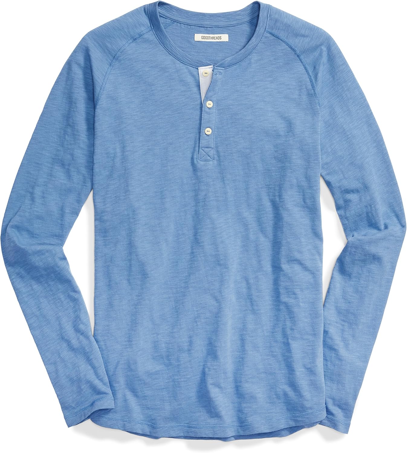  Brand - Goodthreads Men's Long-Sleeve Lightweight Slub Henley: Clothing