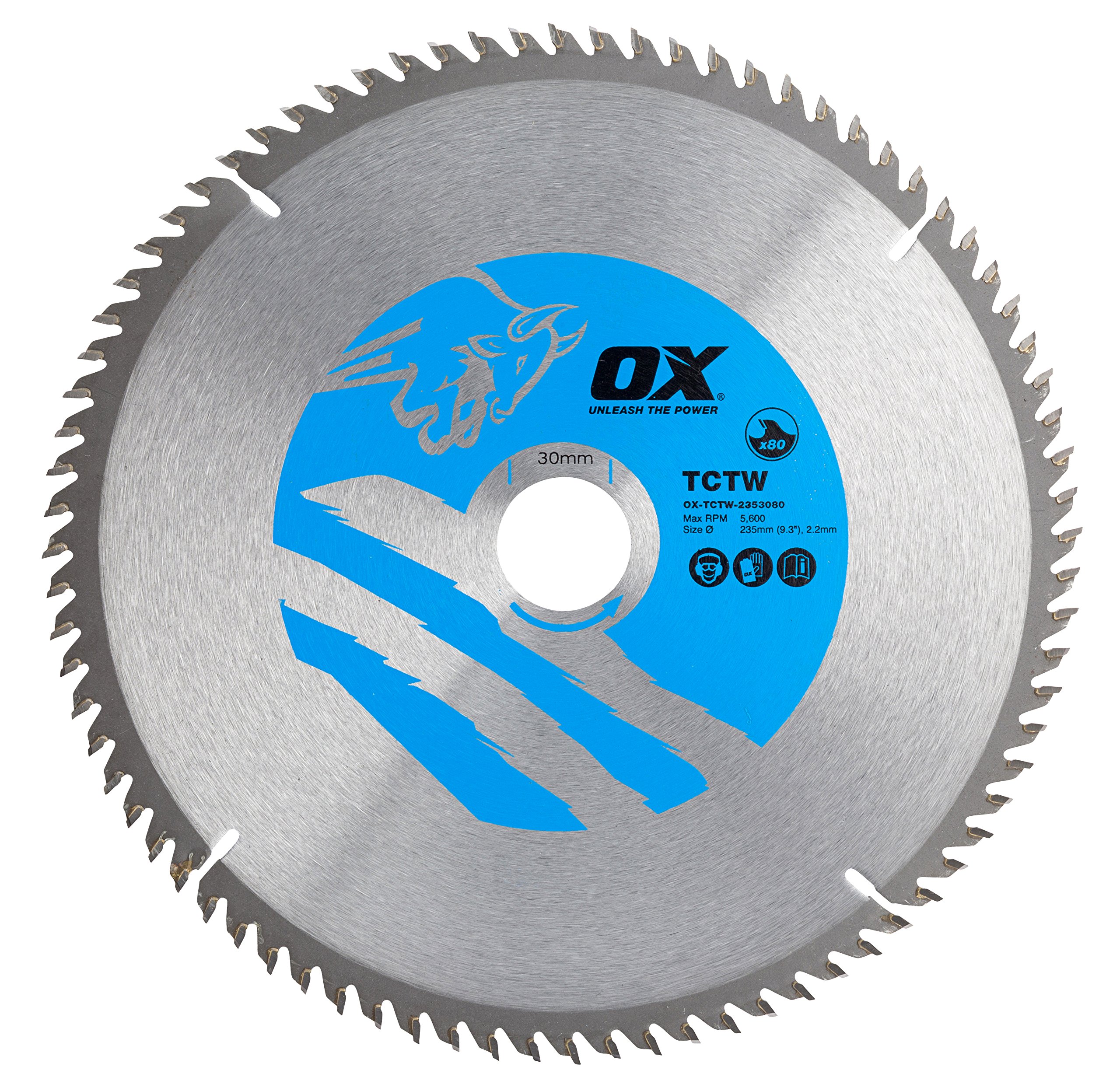 OX Wood Cutting Circular Saw Blade 235/30mm, 80 Teeth ATB