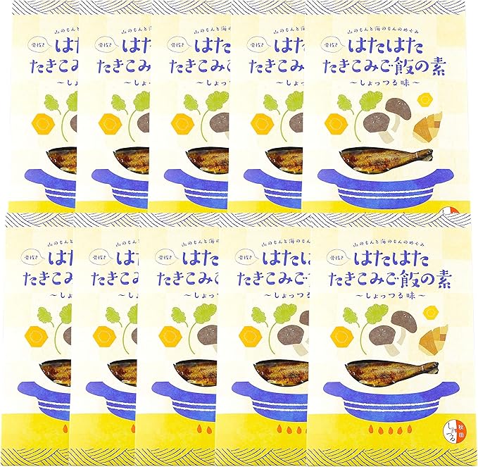 Amazon 高橋しょっつる屋 秋田名産 ハタハタ 炊き込みご飯の素 しょっつる味 180g 1箱10袋入り 塩魚汁 おこわ 炊き込みご飯 通販