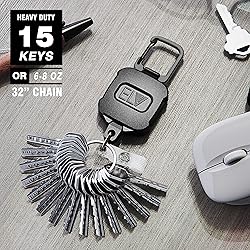 2 Pack ELV Self Retractable ID Badge Holder Key
