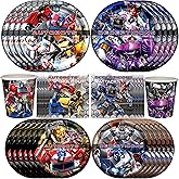 Treasures Gifted Officially Licensed Transformers Party Supplies - Serves 16 Guests - Dinnerware Classic Set for Birthday - Plates, Napkins, & Cups