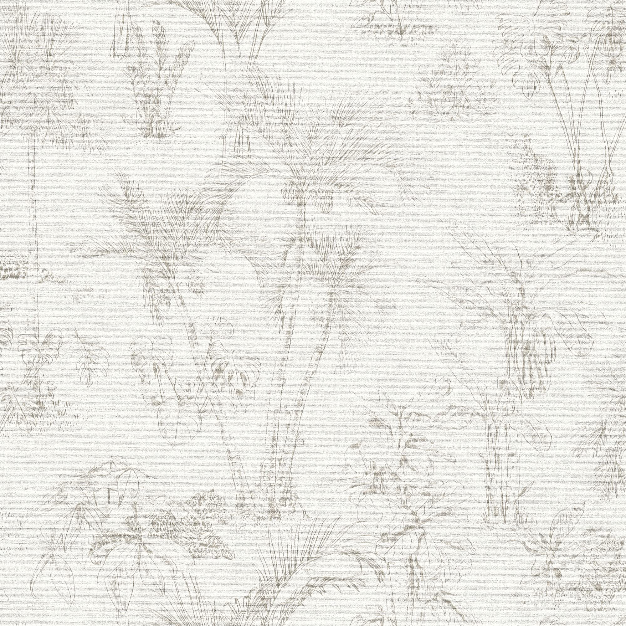Galerie HV41019 Havana Jungle Palms Wallpaper, Beige/Grey, 10.05m x 53cm