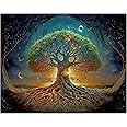 Mys Aurora Wooden Puzzles for Adults Tree of Life 200 Piece Puzzles for Adults, Medium Size 8.9'' x 12.6'' Luxurious Unique Shape Puzzles Beautiful Package Best Gift for Family Friends