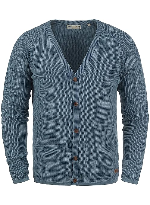 !Solid Tebi Herren Strickjacke Cardigan Grobstrick Pullover mit V-Ausschnitt