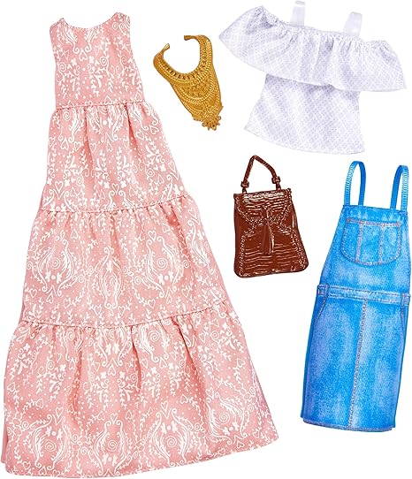 Amazon バービー洋服 フェスティバルファッション２パック アクセサリーセット ドレス アクセサリー おもちゃ