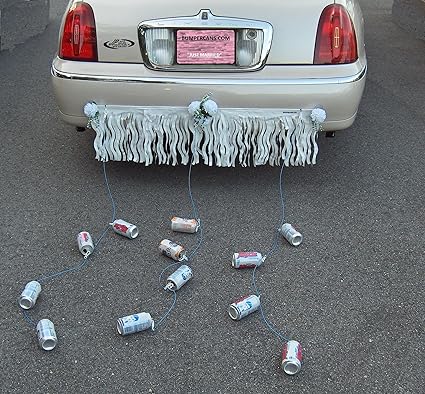 Just Married Wedding Car Decoration Bumper Cans Amazon Ca Home