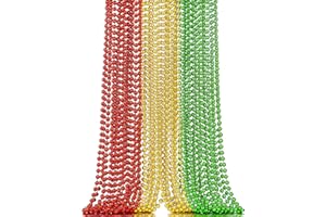 JoyGala 24PCS Bulk Parade Beads - Colorful Mardi Gras Bead Necklaces for Kids & Adults - Party Decorations & 33" Festival Parade Throw Accessories Bulk Beads for Wedding, Birthday