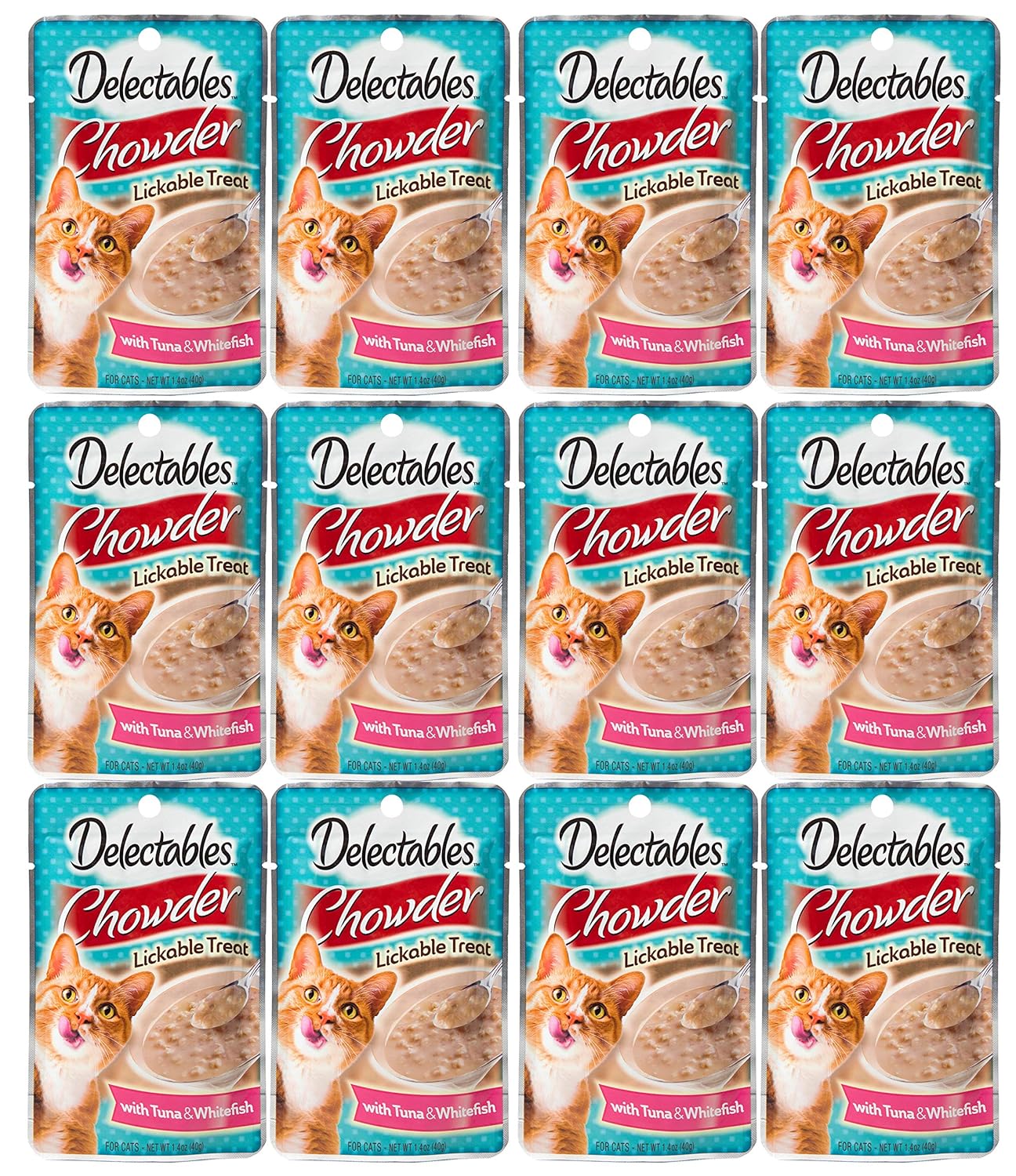 Hartz Delectables Lickable Cat Treat, Chowder, Tuna Whitefish, 1.4 oz