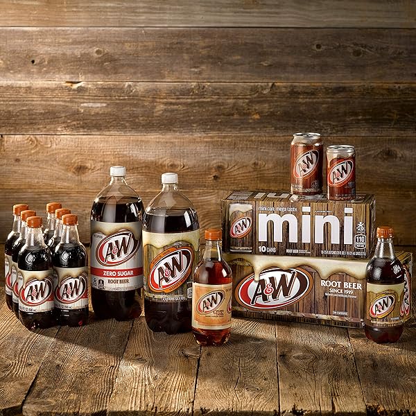 A&W ZERO SUGAR ROOT BEER SODA, 12 FL OZ CANS, 12 PACK