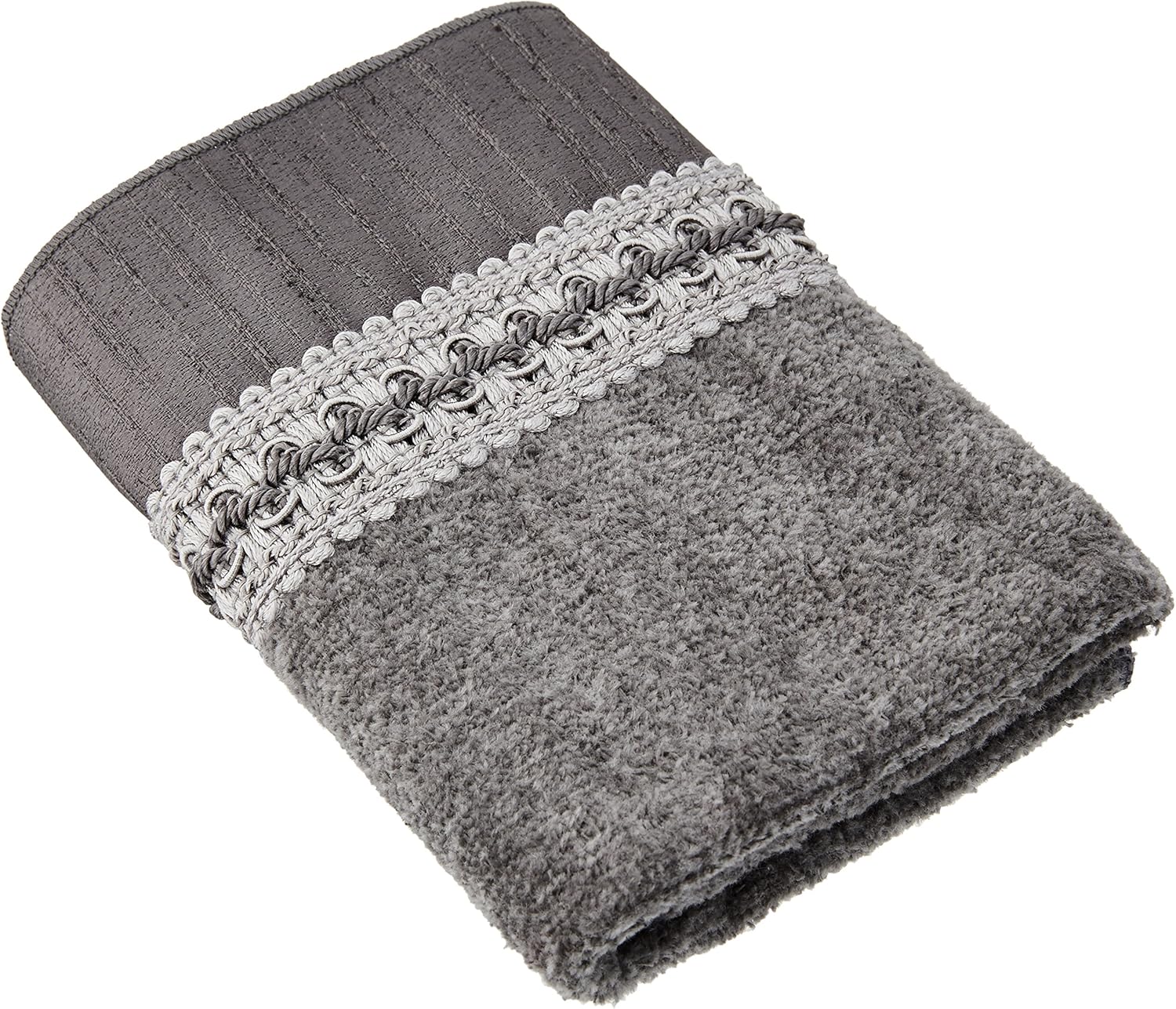 Avanti Linens 036653GTE Braided Cuff Wash Fingertip Towel, Medium, Granite Amazon.ca Home