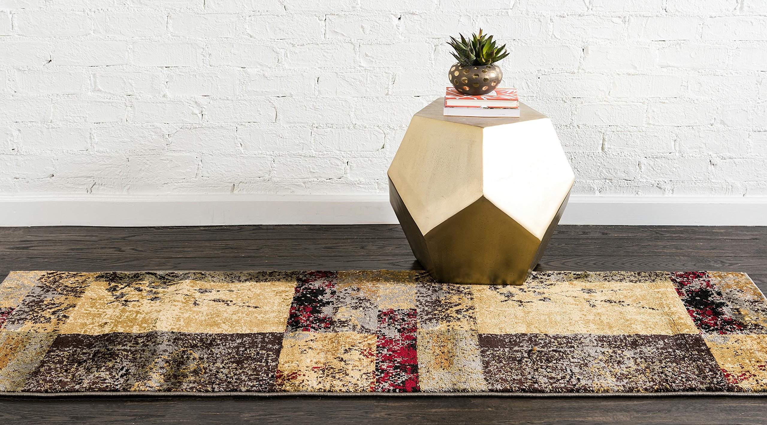 Unique Loom Coffee Shop Collection Abstract Vintage Beige Home Décor