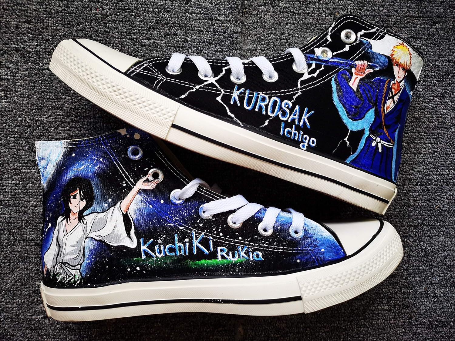 Bleach Anime Shoes High Tops Hand Painted