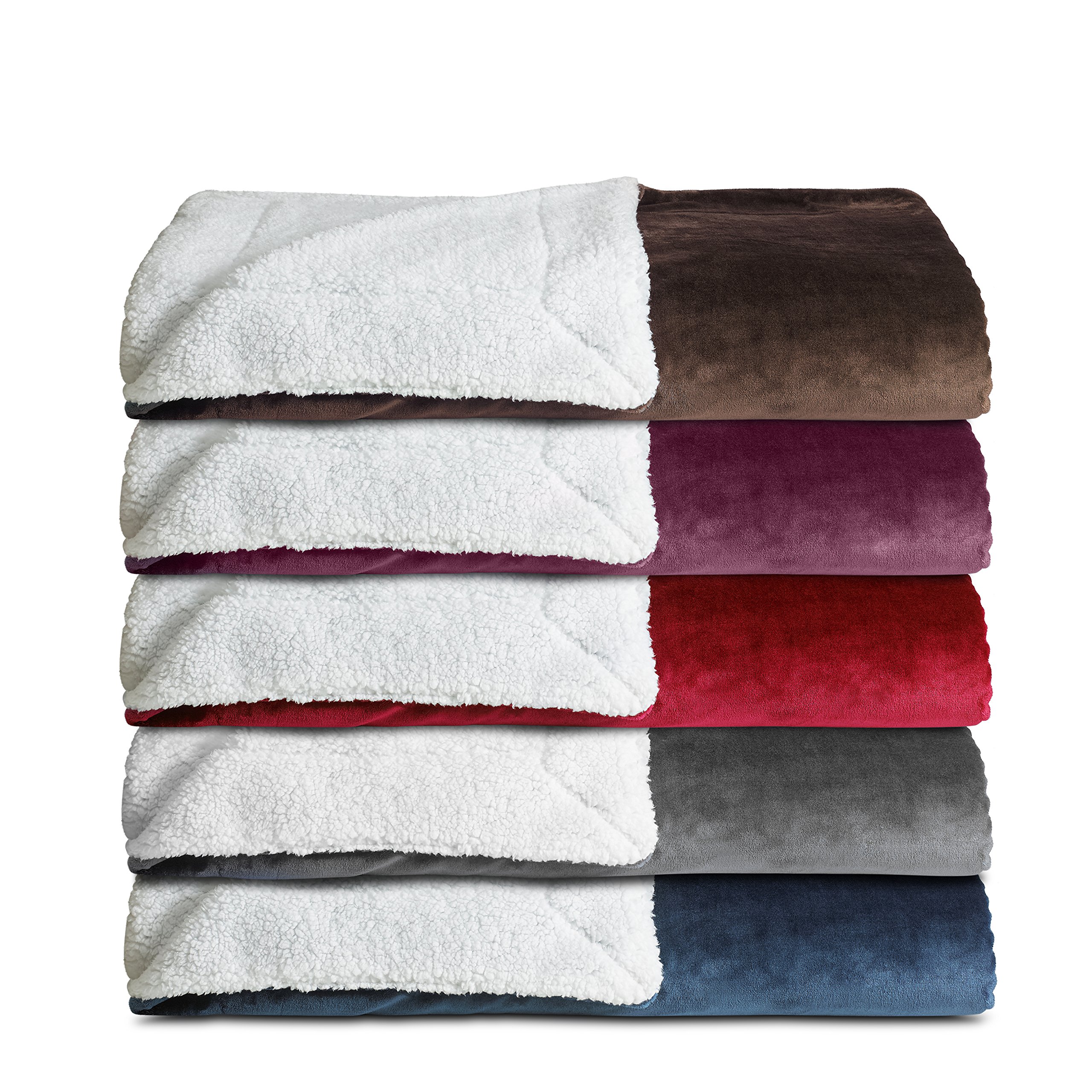 Genteele Sherpa Throw Blanket Super Soft Reversible Ultra Luxurious