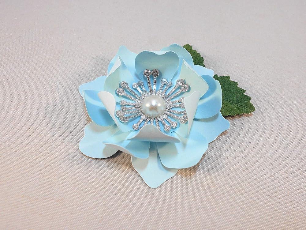 Paper Flower Craft Kit, Pre Cut Paper Flowers, Makes 3