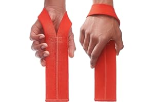 WARM BODY COLD MIND V1 Lifting Wrist Straps for Olympic Weightlifting - Rated at 660 lb - Hand Wraps for Powerlifting, Weight Lifting, Bodybuilding Functional/Cross Training, Deadlift Gym Bar, Cotton