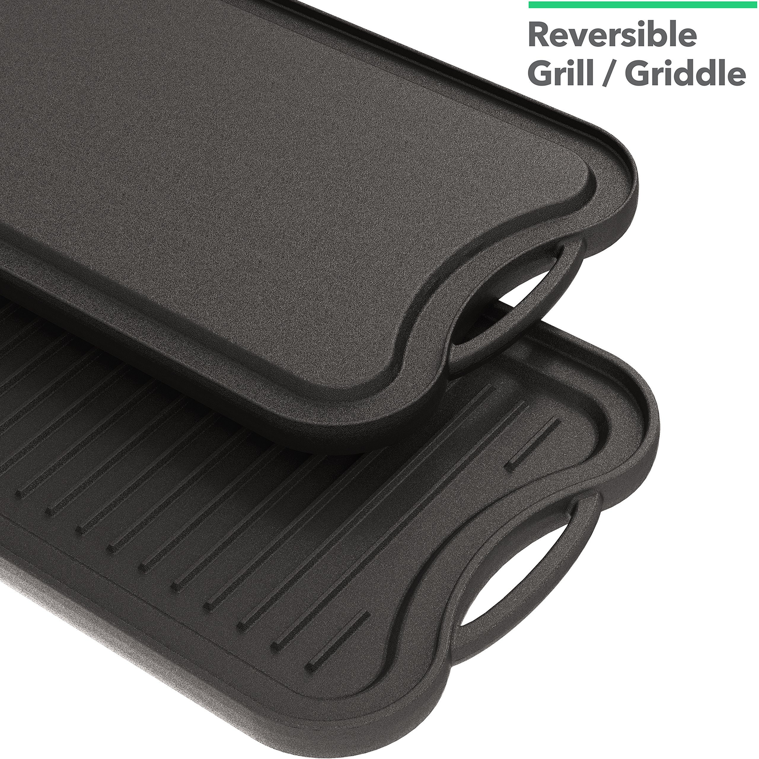 Vremi 20 inch Large Nonstick Cast Iron Griddle for Kitchen Stove Top