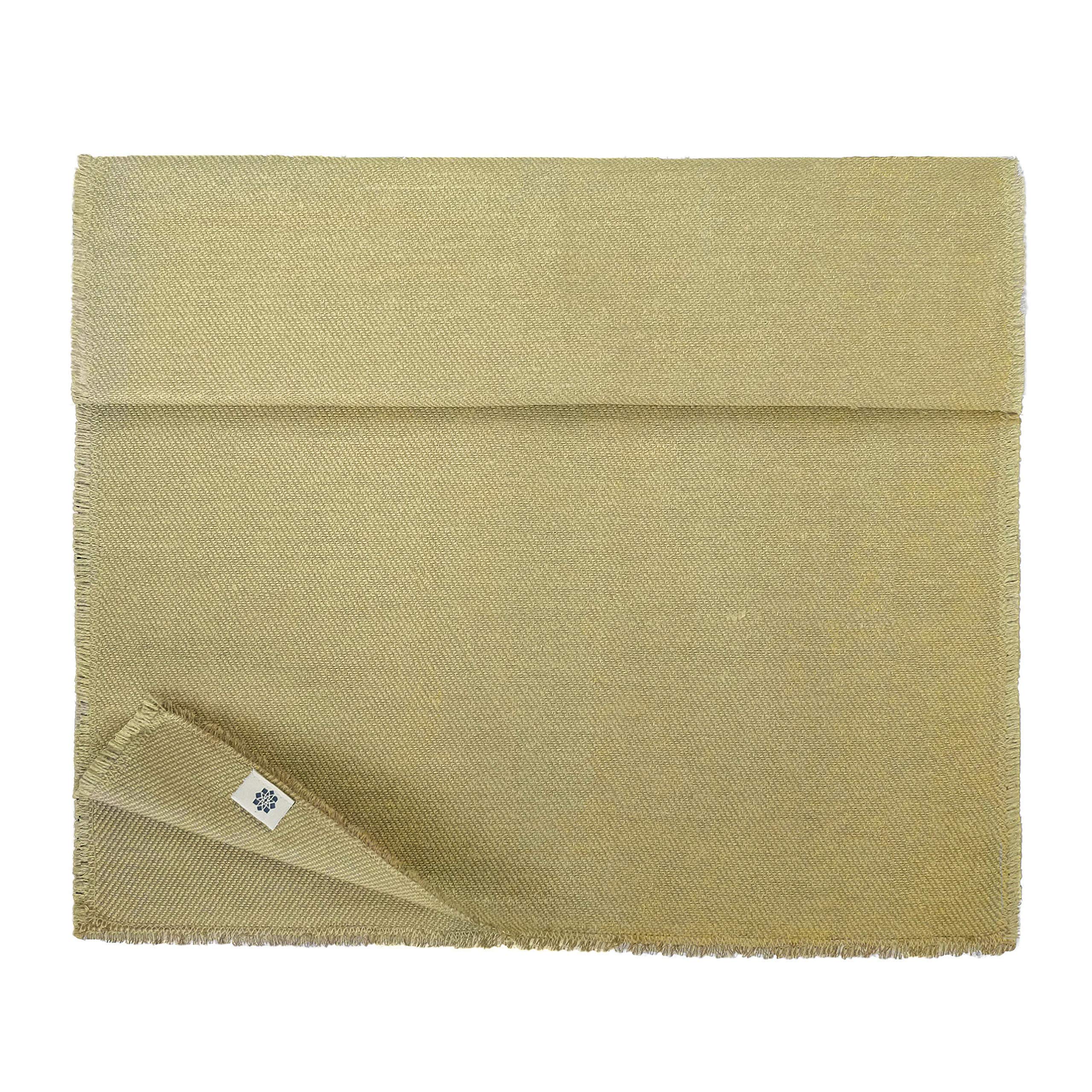 Linen & Cotton Rectangle Table Runner Aurum - 74% Linen, 26% Cotton, Beige Gold (47 x 220 cm) Wide Table Linen Cloth/ Decoration for Home Kitchen Dining Table Wedding Birthday Party Feast Events