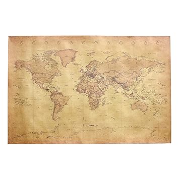 元のおしゃれ 世界 地図 アンティーク 全イラスト集