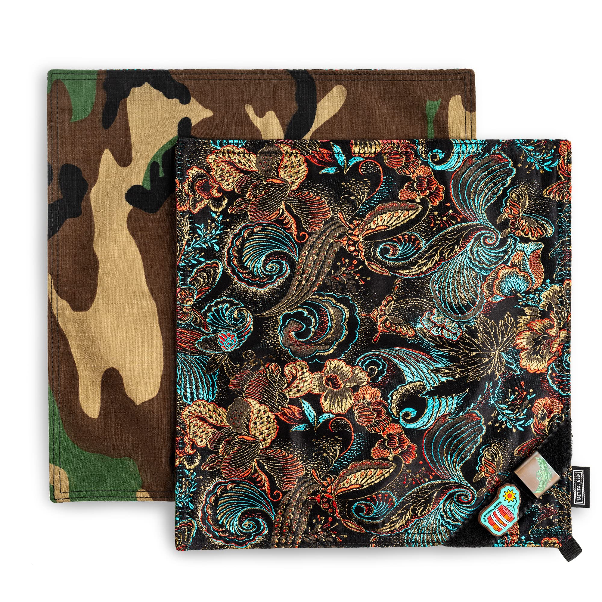 TACTICAL GEEK Minimalist Fashion Handkerchief, EDC Gadgets Display, Spill-Resistant, Portable, Unisex, Everyday Carry