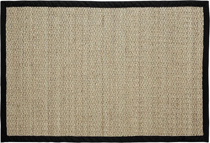 Chesapeake Seagrass Area Rug With Black Border 40 X60 Furniture Decor Amazon Com