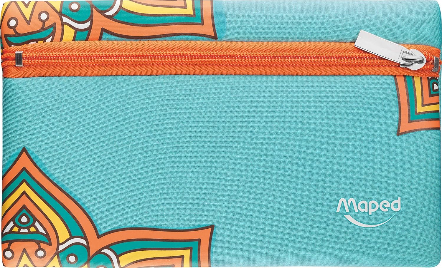 Mandala Flat Pencil Case, Pink/Blue - Image 4
