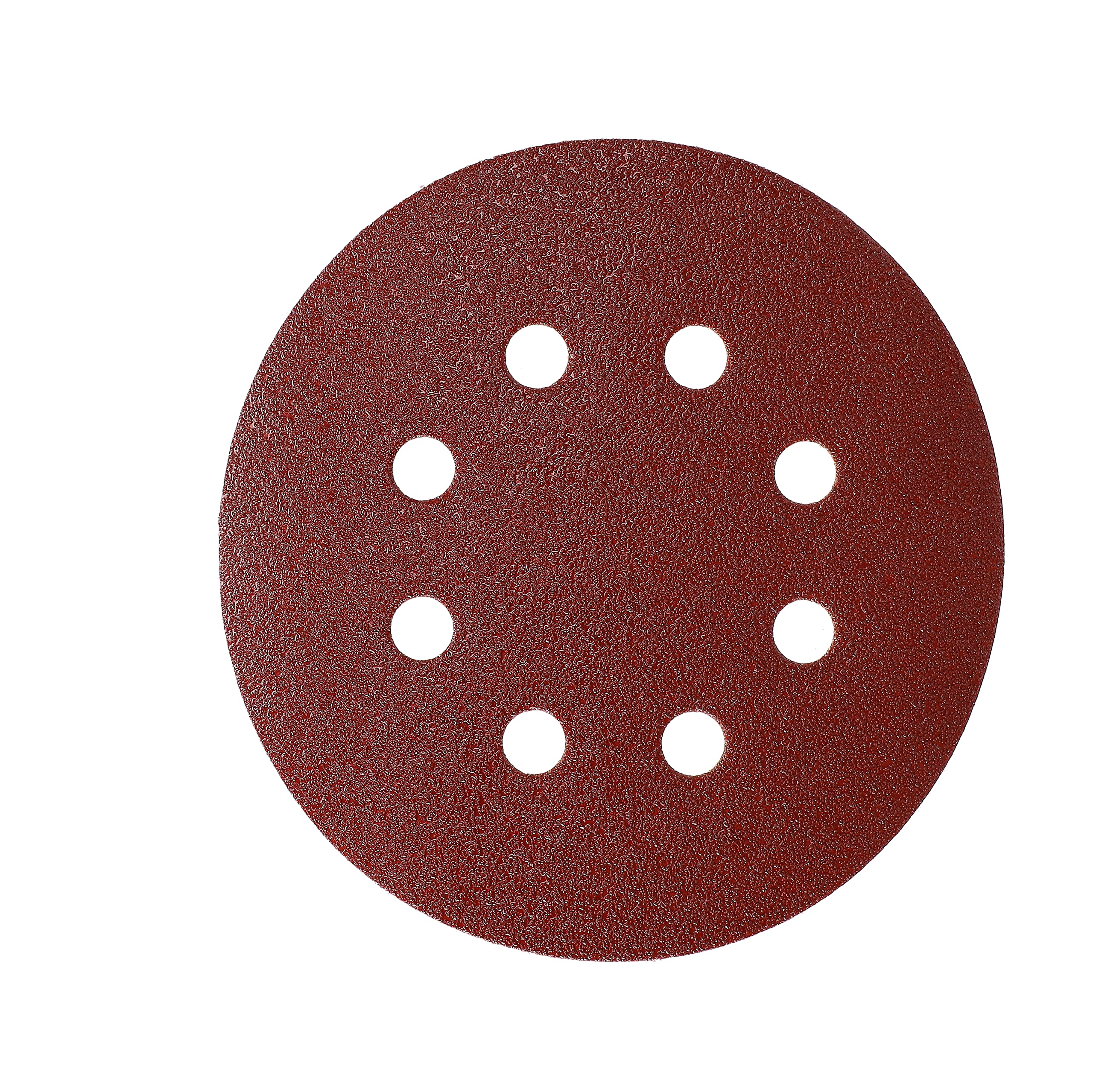 Mirka Red Abrasive paper Sanding discs Ø 125 mm/Hook & loop fastening / 8 holes/grit P80 / 5 pieces/for sanding wood, metal and plastic — image 1