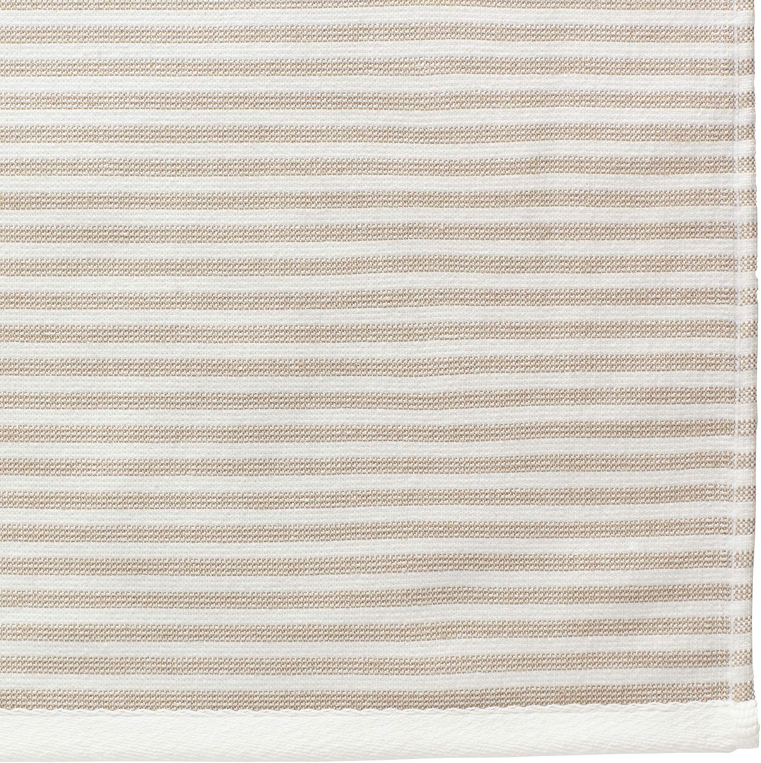  Brand – Stone & Beam Casual Striped 100% Cotton Bath Towel, Hand Towel, and Washcloth, Tan and White: Home & Kitchen