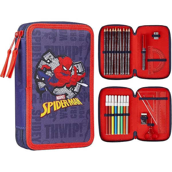 Marvel Spiderman School Supply - 3 PCS 8" Superhero Pencil Case - View #9