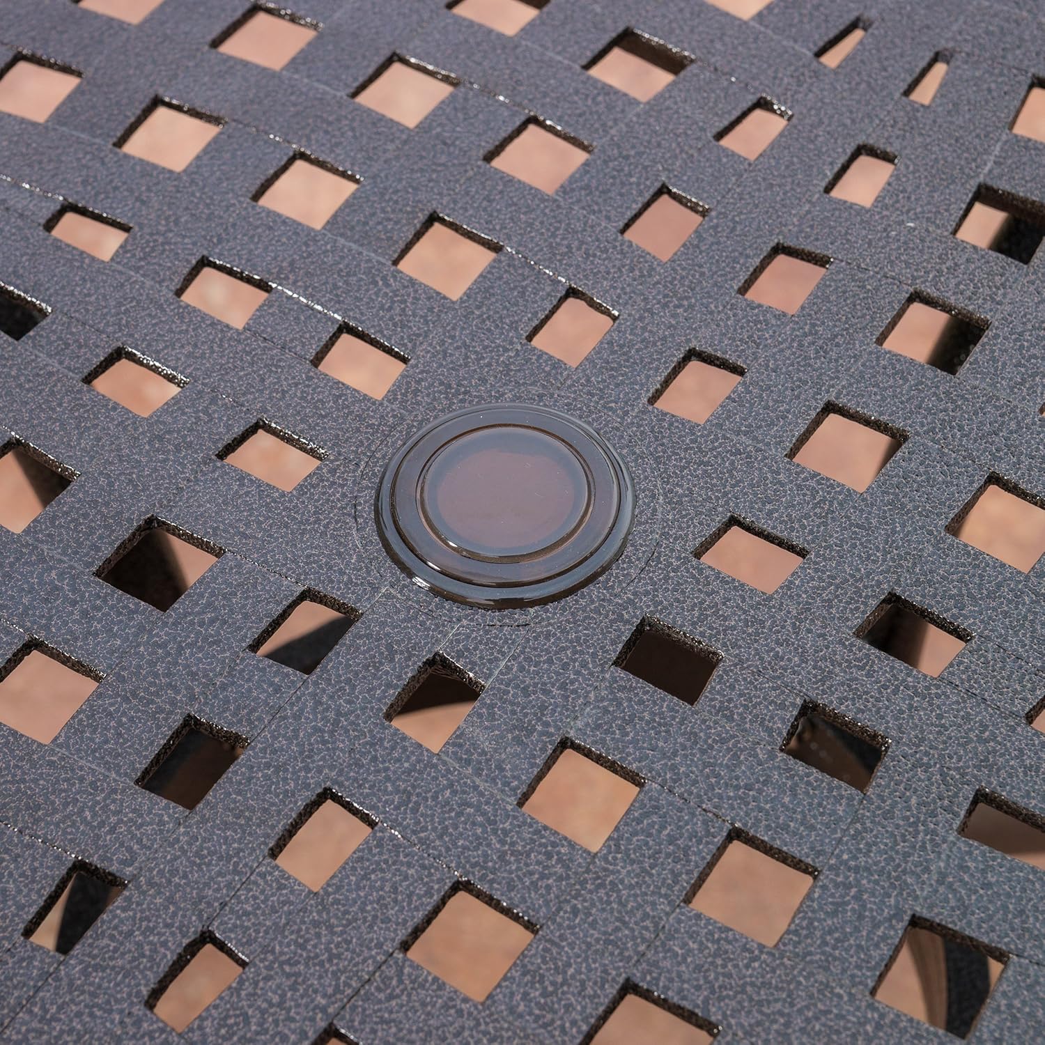 Christopher Knight Home Phoenix Cast Aluminum Round Table, Hammered Bronze : Garden & Outdoor