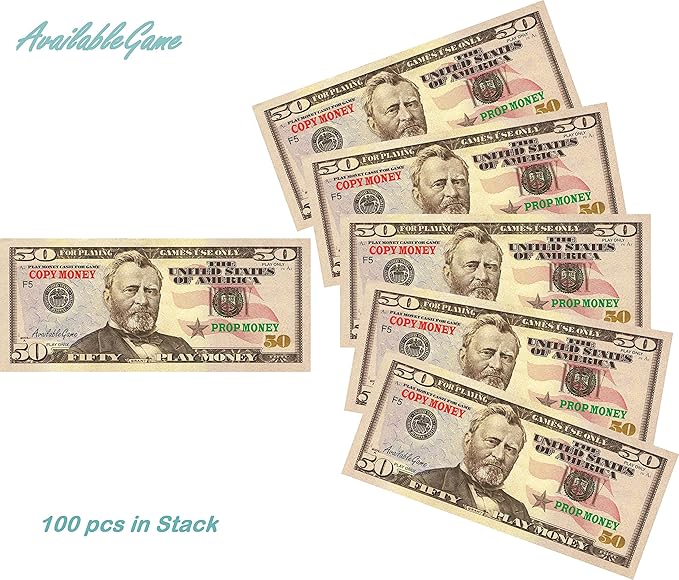 amazoncom availablegame 50 dollars play money for games pranks